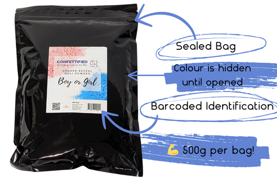 Gender Reveal Holi Powder Satchel 500grams