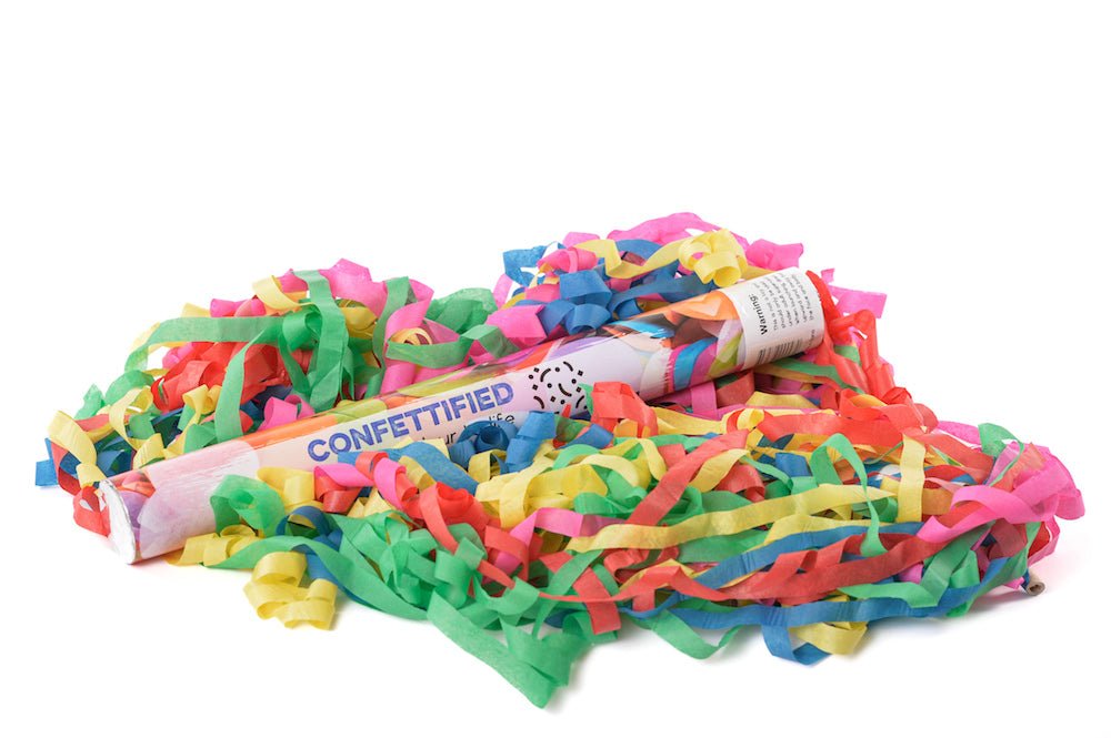 Mixed colourful paper Streamers cannon launcher/popper Confettified