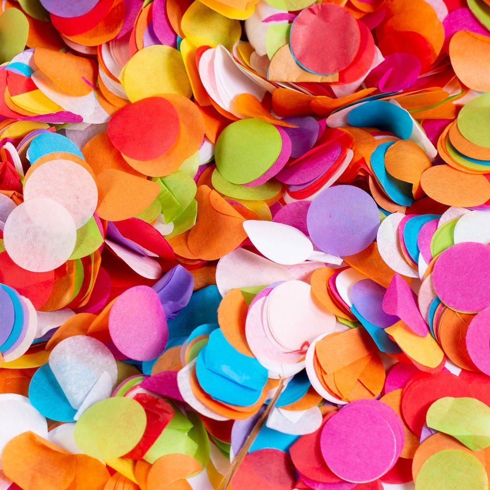 Multicoloured Confetti Cannon - Confettified