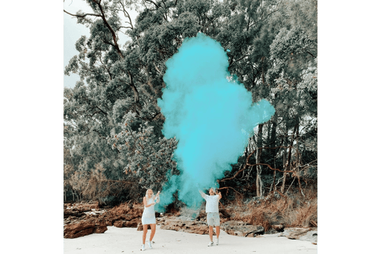 Blue (concealed colour) Smoke Holi Powder cannon launcher/popper -Gender Reveal - Confettified - Party Popper