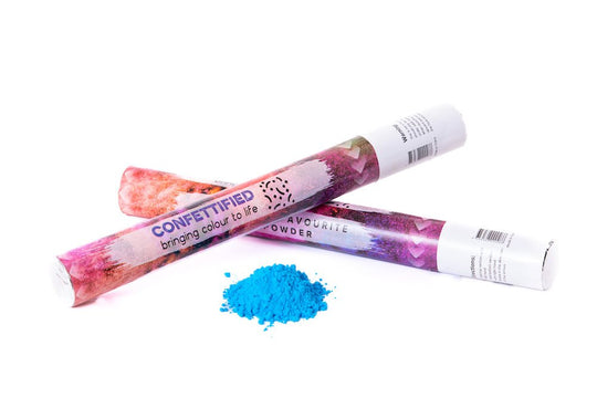 Blue Smoke Holi Powder cannon launcher/popper - Confettified - Party Popper