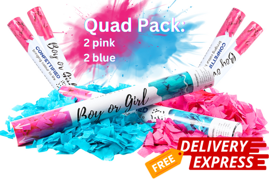 Gender Reveal Confetti Cannon Bundle