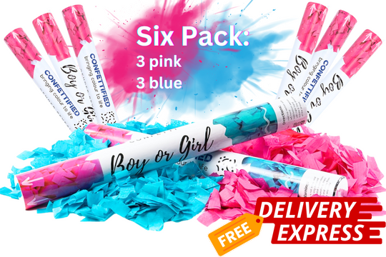 Gender Reveal Confetti Cannon Bundle