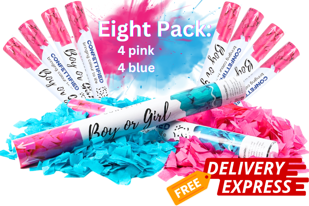 Gender Reveal Confetti Cannon Bundle