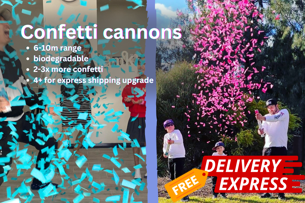 Gender Reveal Confetti Cannon Bundle