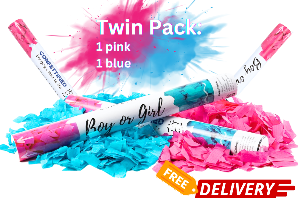 Gender Reveal Confetti Cannon Bundle