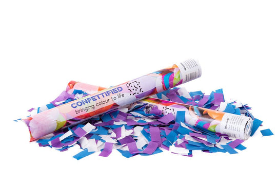 Dark Blue Purple & White slips - Confettified - Party Popper