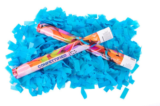 Light Blue confetti cannon launcher/popper - Confettified - Party Popper