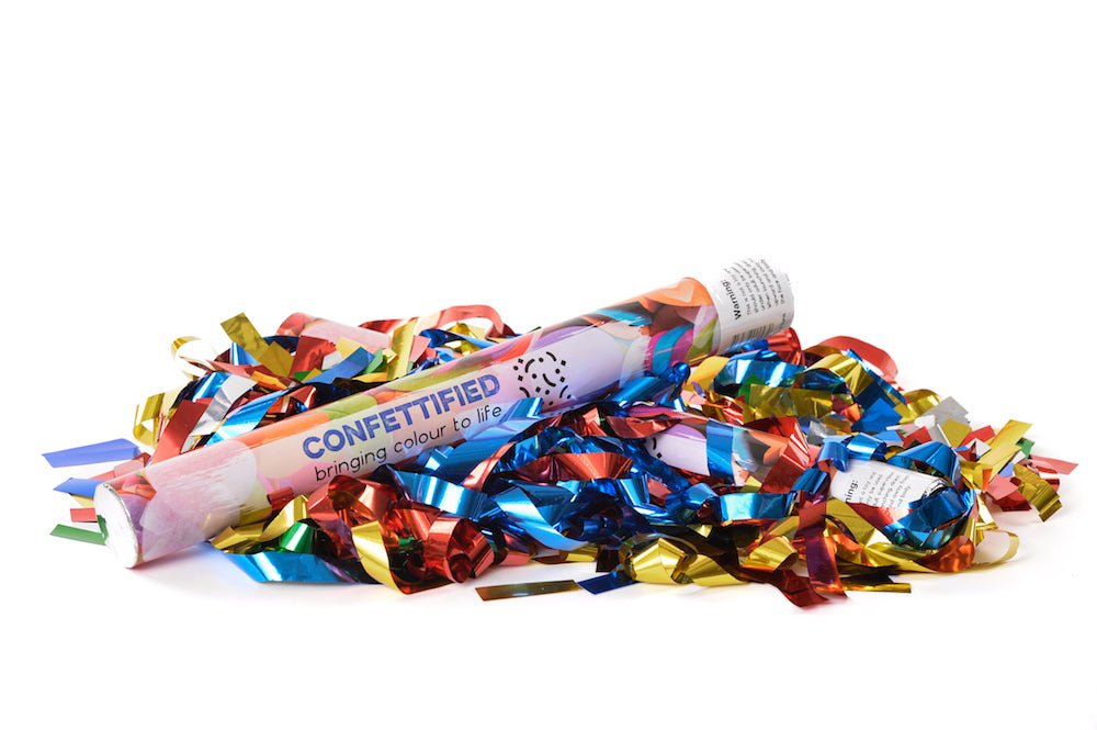 Metallic Streamers & confetti cannon launcher/popper - Confettified - Party Popper