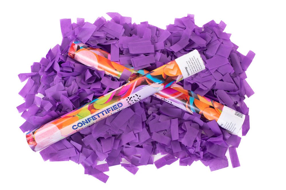 Purple Slip Confetti cannon launcher/popper - Confettified - Party Popper