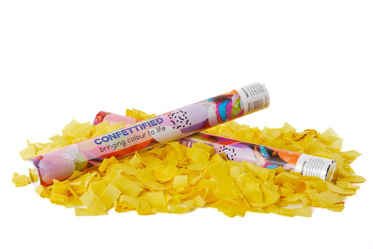 Yellow Slip Confetti cannon launcher/popper - Confettified - Party Popper