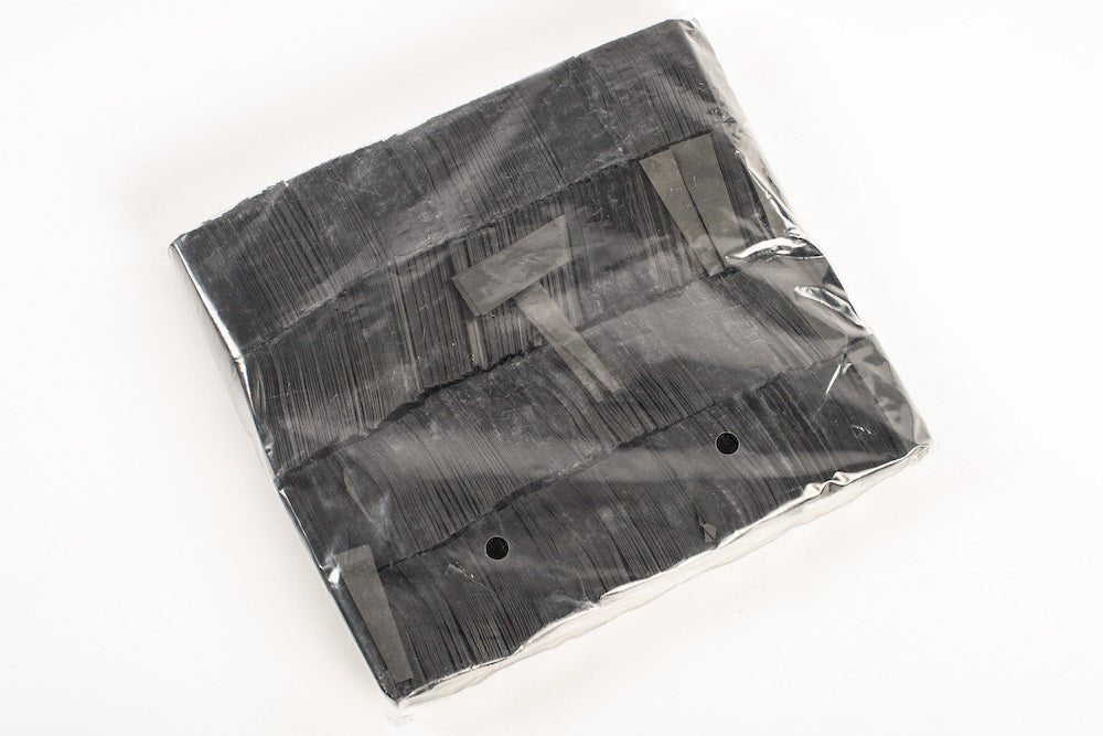 1kg bag of Black paper confetti slips - Confettified - Confetti
