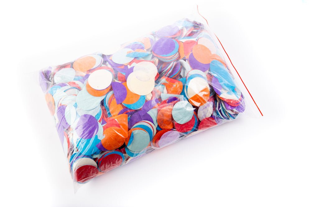 1kg bag of large colourful round confetti - Confettified - Confetti