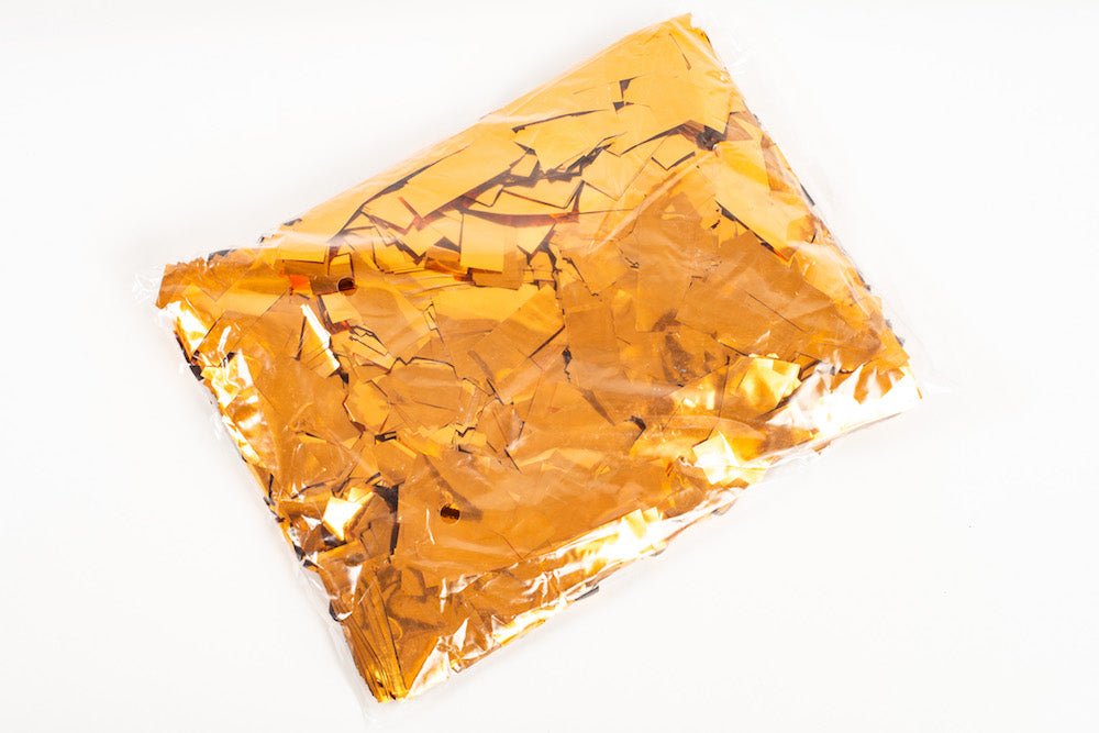 1kg bag of metallic Bronze Orange confetti slips - Confettified - Confetti