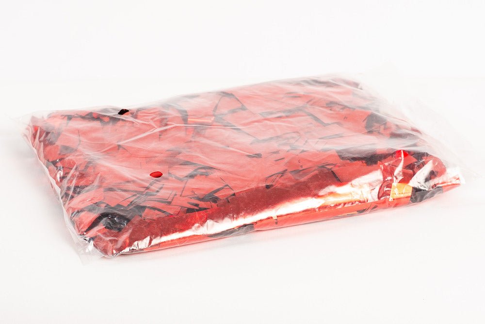 1kg bag of metallic Red confetti slips - Confettified - Confetti