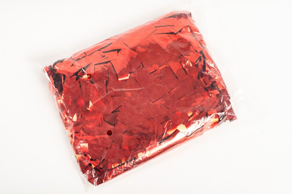 1kg bag of metallic Red confetti slips - Confettified - Confetti