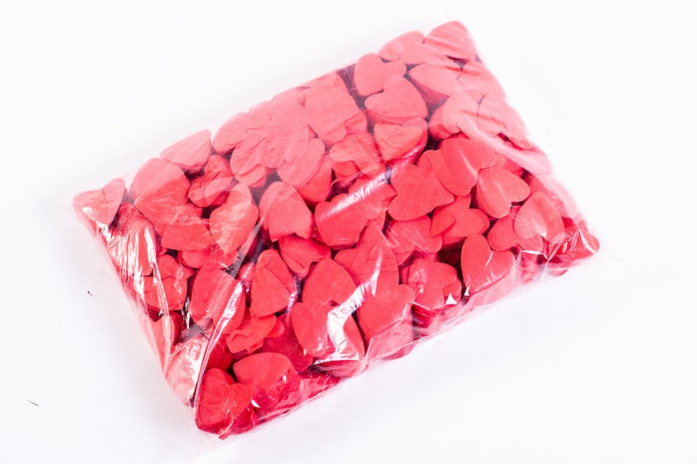 1kg bag of red paper hearts confetti - Confettified - Confetti
