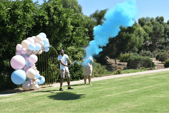 Blue (concealed colour) Smoke Holi Powder cannon launcher/popper -Gender Reveal - Confettified - Party Popper