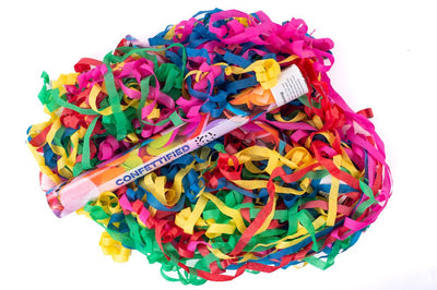 Mixed colourful paper Streamers cannon launcher/popper - Confettified - Party Popper