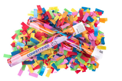 Multicolour Slip Confetti cannon launcher/popper - Confettified - Party Popper