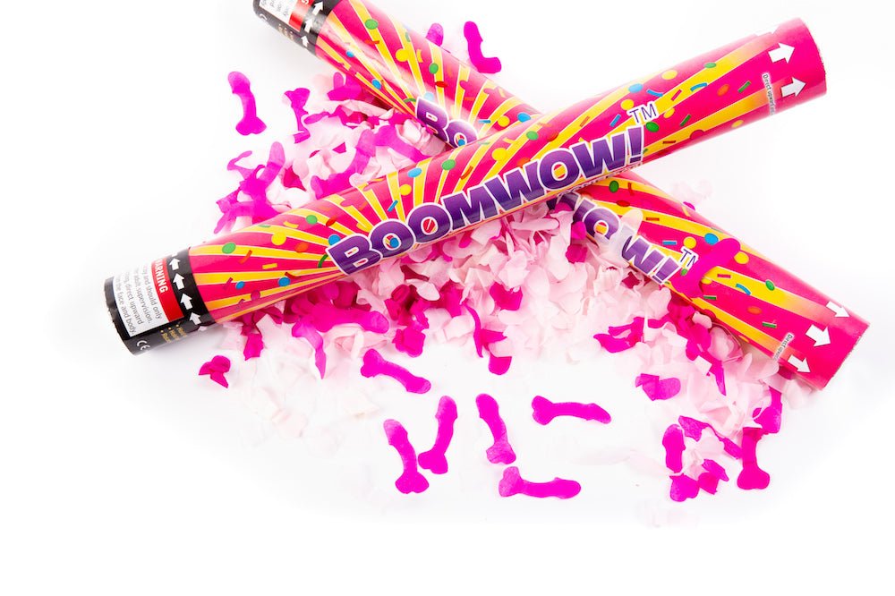 Penis confetti cannon Pink & White launcher/popper - Confettified - Party Popper