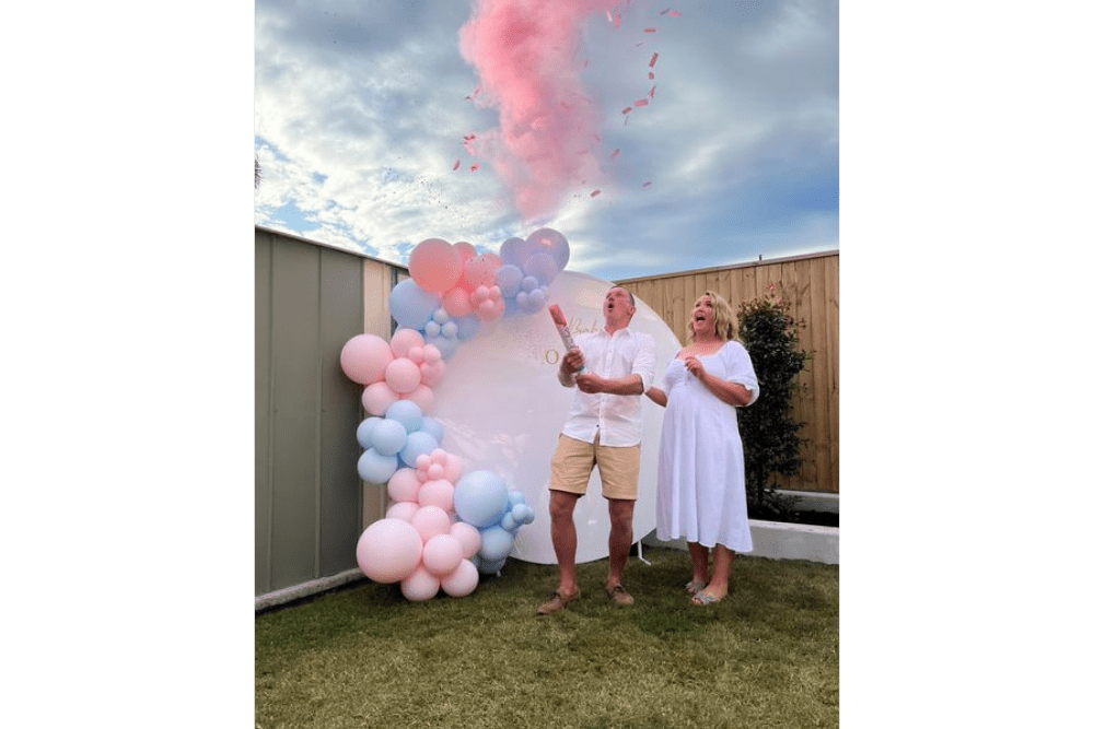 Pink (concealed colour) Confetti & Smoke Holi Powder cannon launcher/popper -Gender Reveal - Confettified - Party Popper
