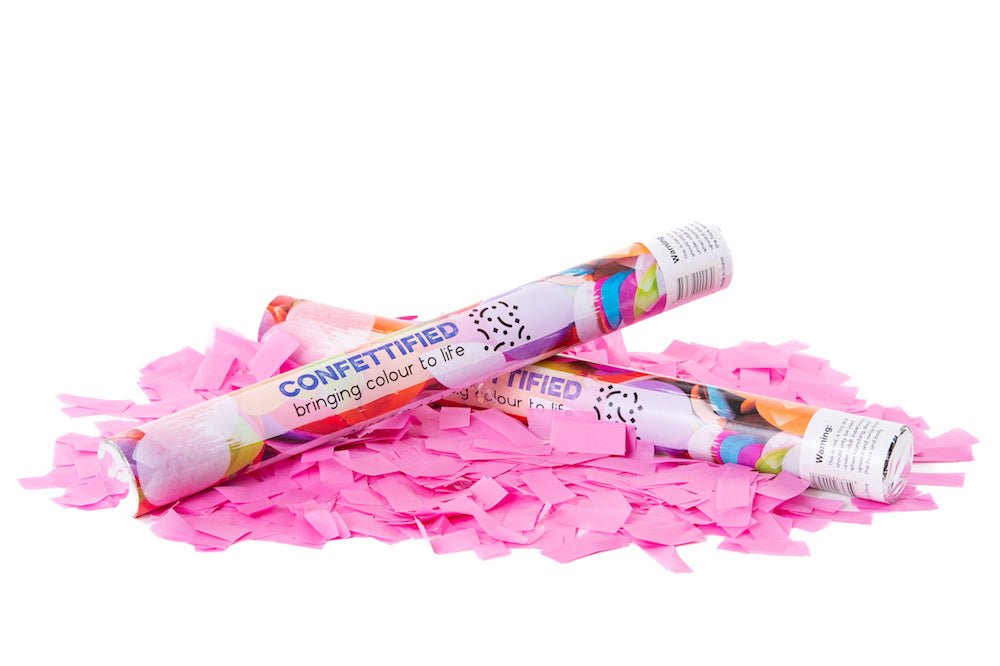 Pink confetti cannon launcher/popper - Confettified - Party Popper
