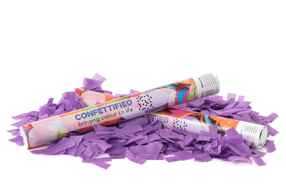 Purple Slip Confetti cannon launcher/popper - Confettified - Party Popper