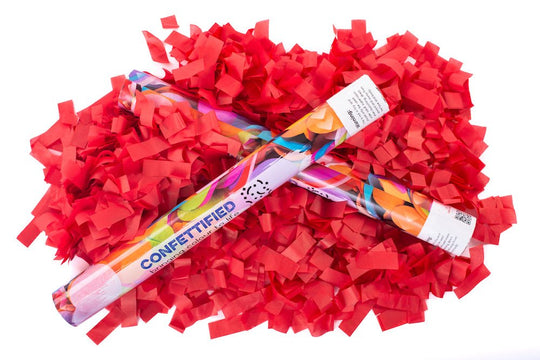 Red Slip Confetti cannon launcher/popper - Confettified - Party Popper