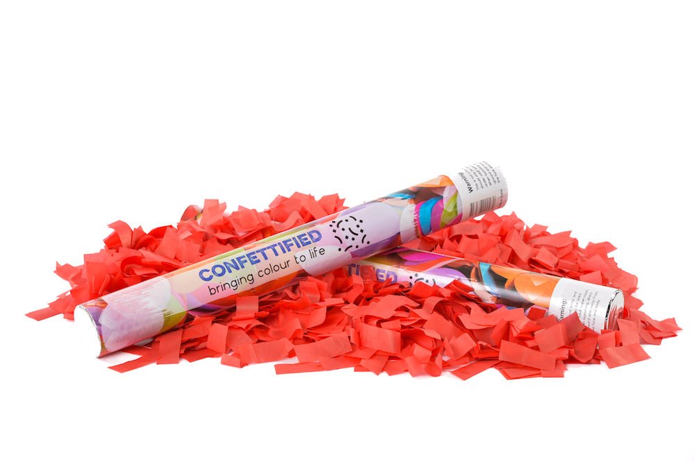 Red Slip Confetti cannon launcher/popper - Confettified - Party Popper
