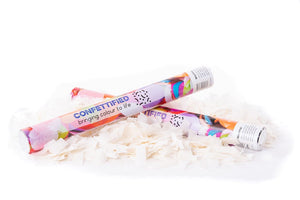 White Paper Slips Confetti cannon launcher/popper - Confettified - Party Popper